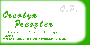 orsolya preszler business card